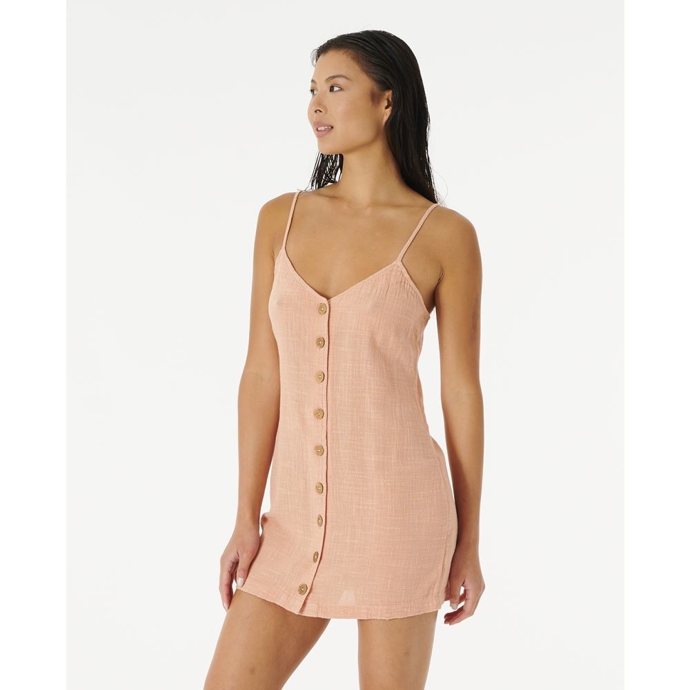 Rip Curl “Classic Surf Dress” coral spaghetti strap mini dress size small - Picture 8 of 8